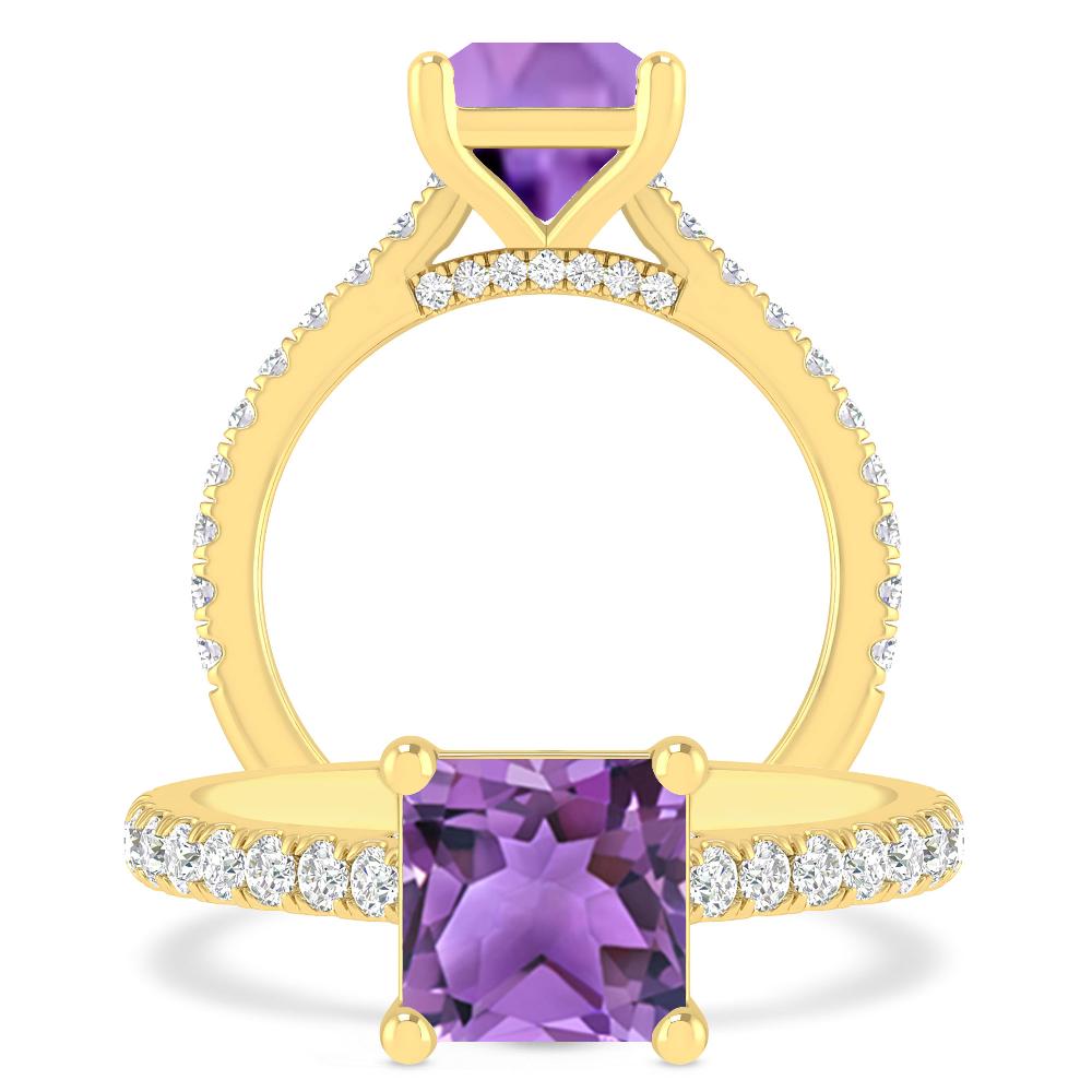 Yellow Gold - Amethyst