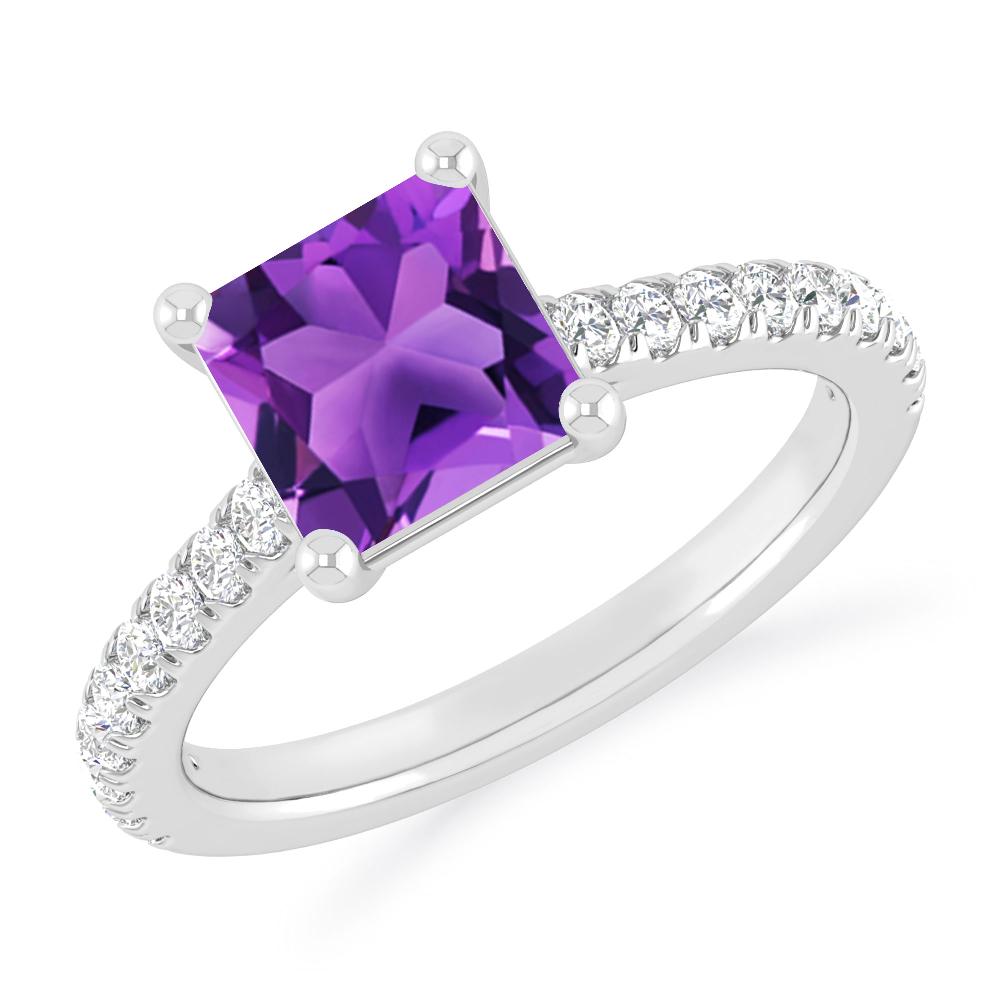 White Gold - Amethyst