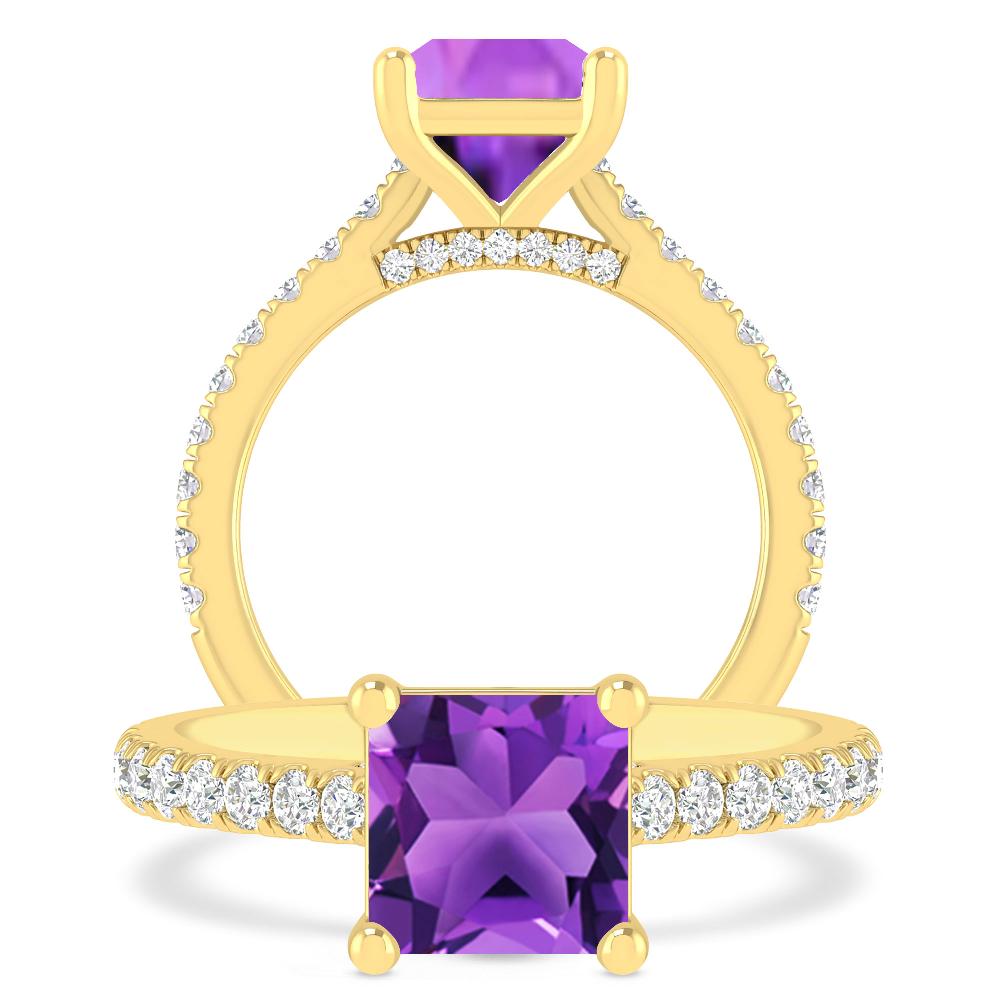 Yellow Gold - Amethyst