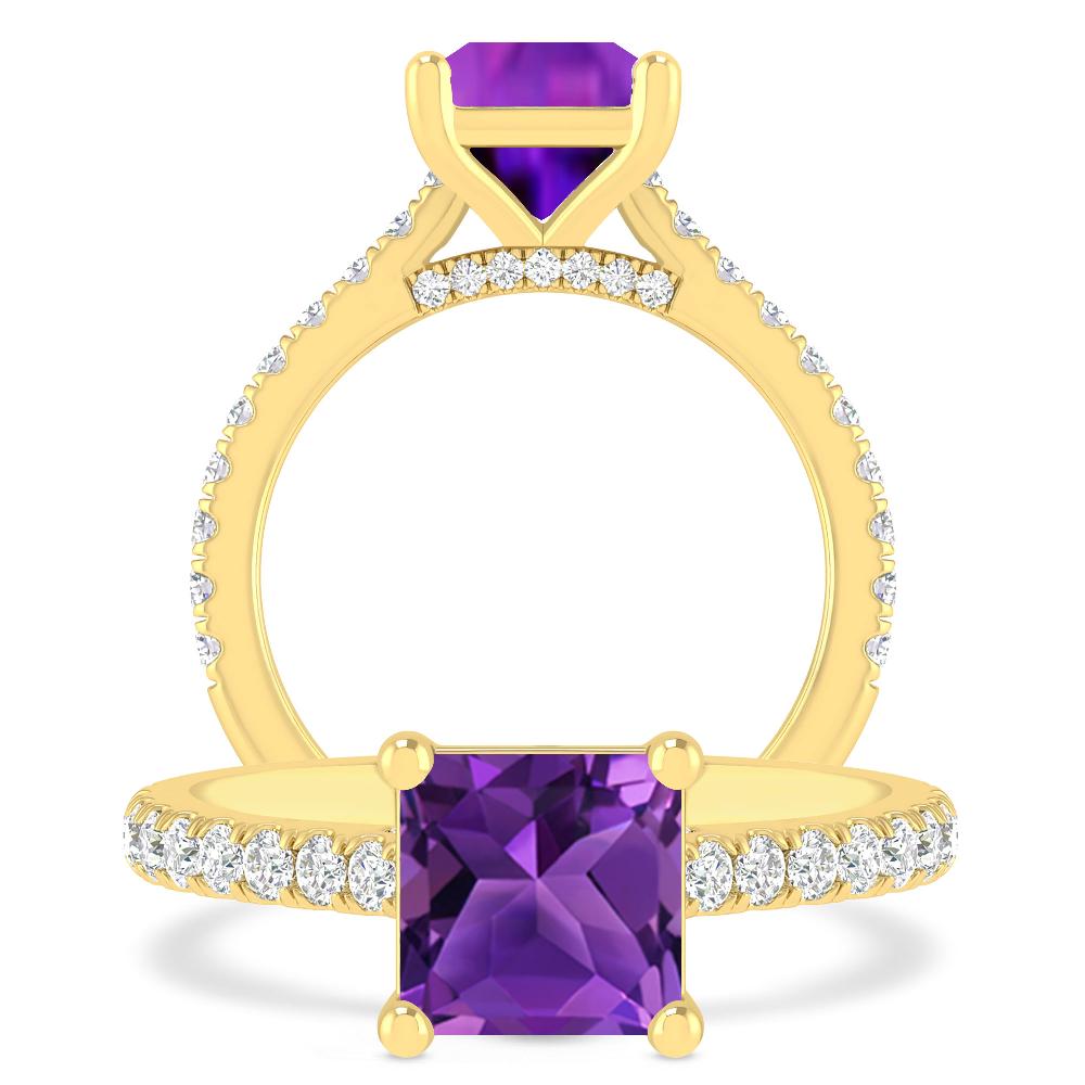 Yellow Gold - Amethyst