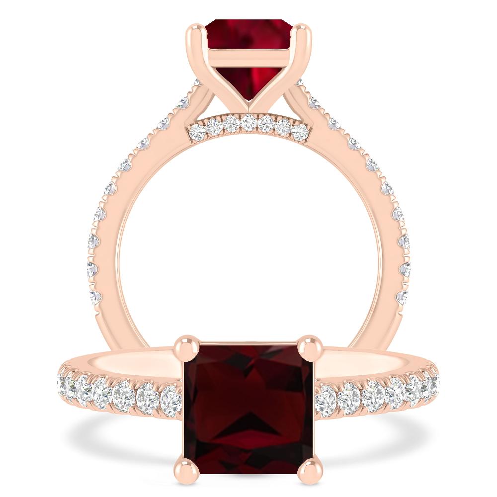 Rose Gold - Garnet