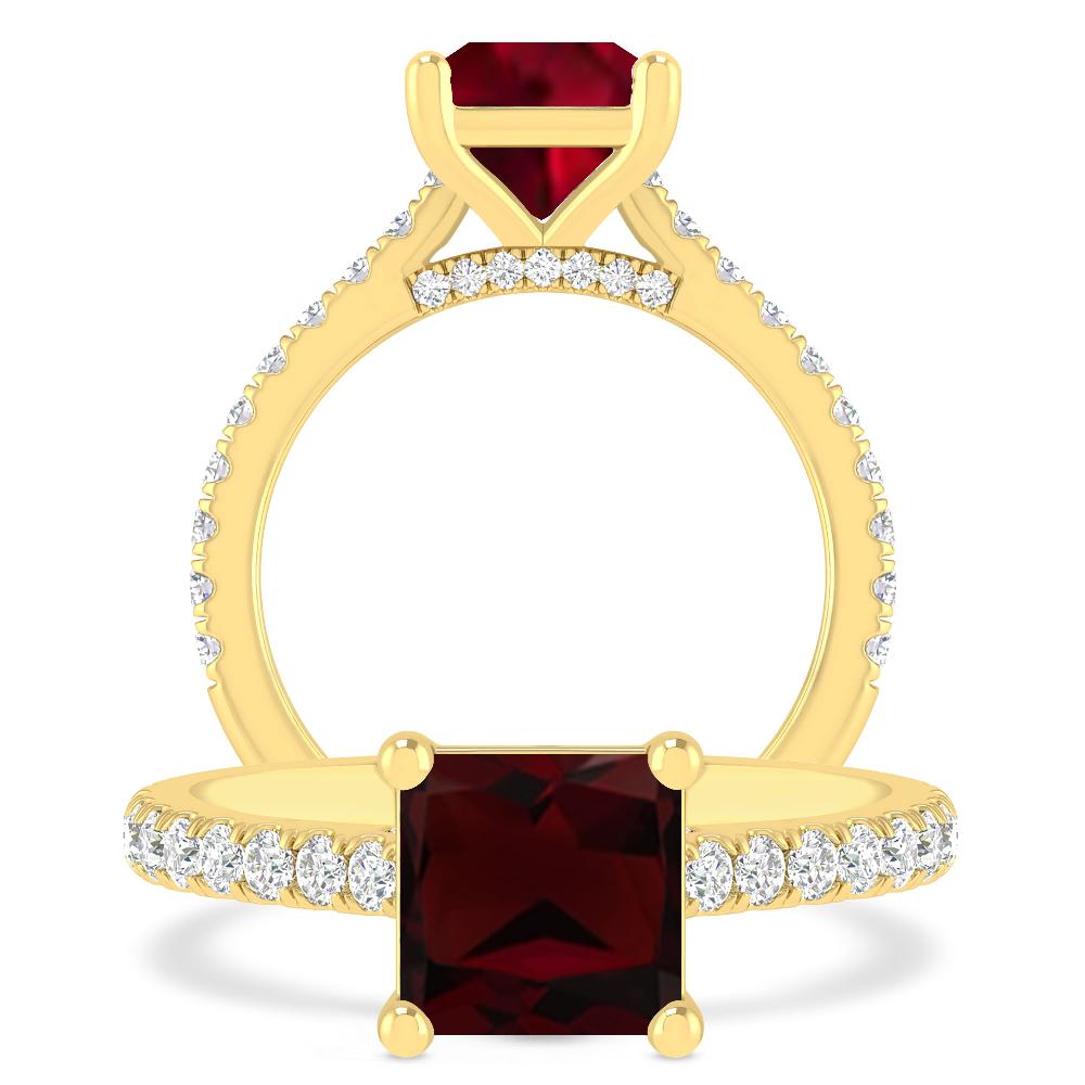 Yellow Gold - Garnet