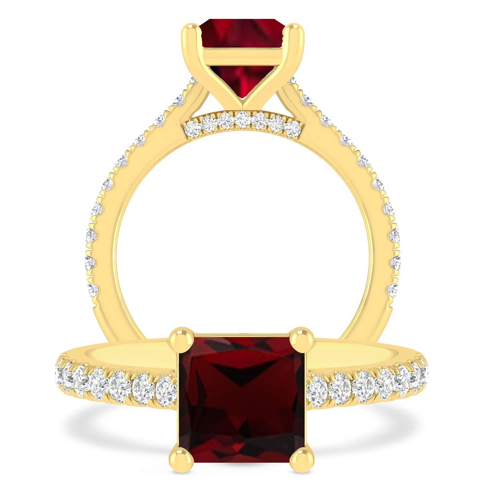 Yellow Gold - Garnet