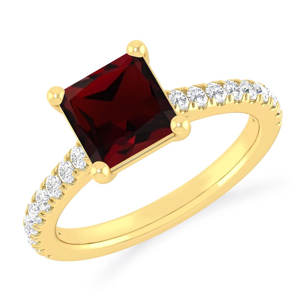 Yellow Gold - Garnet