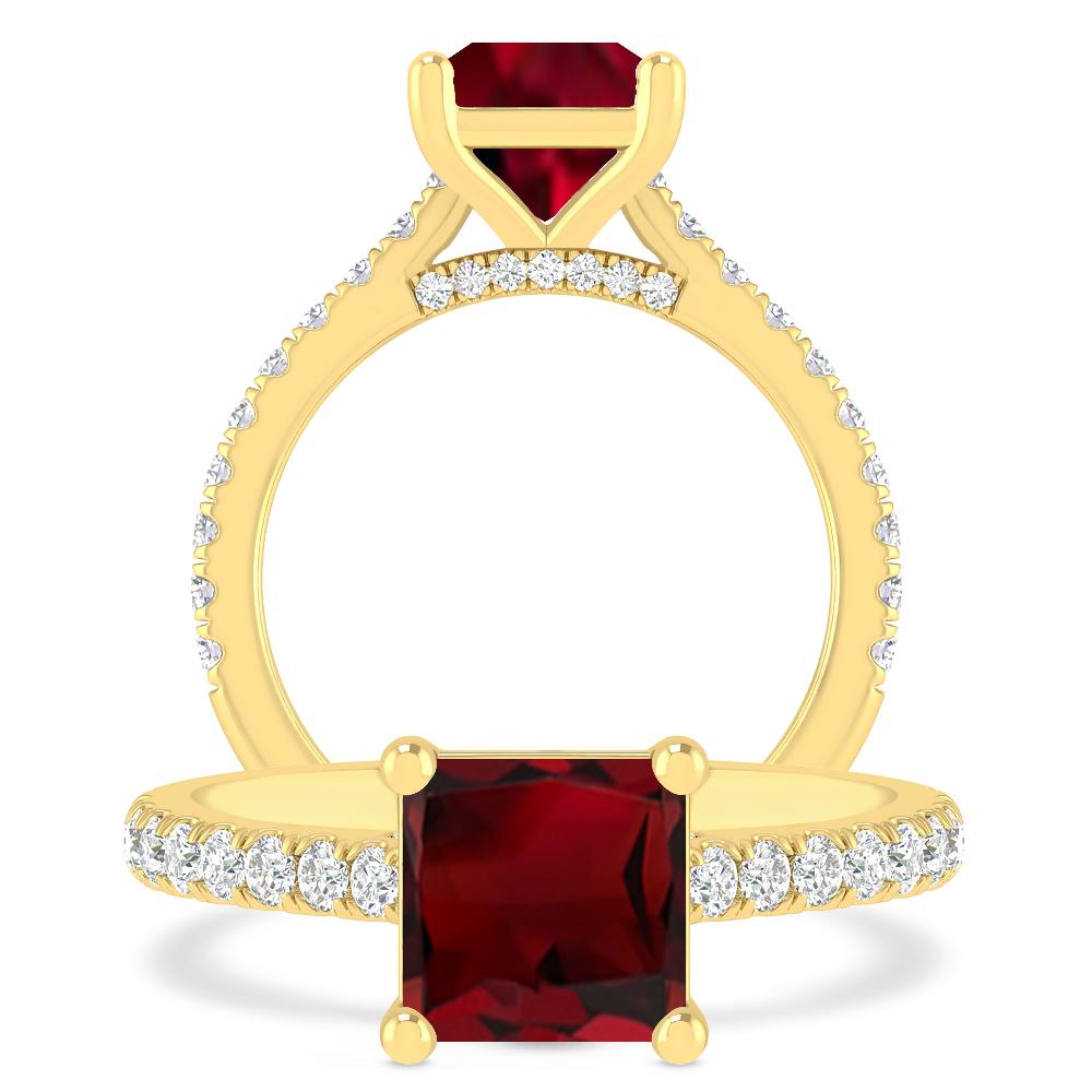 Yellow Gold - Garnet