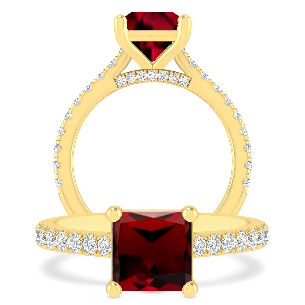 Yellow Gold - Garnet