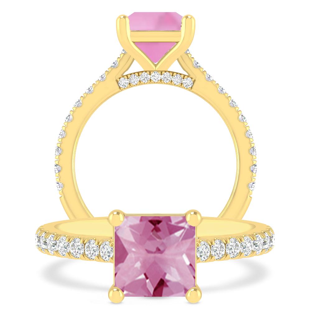 Yellow Gold - Pink Tourmaline