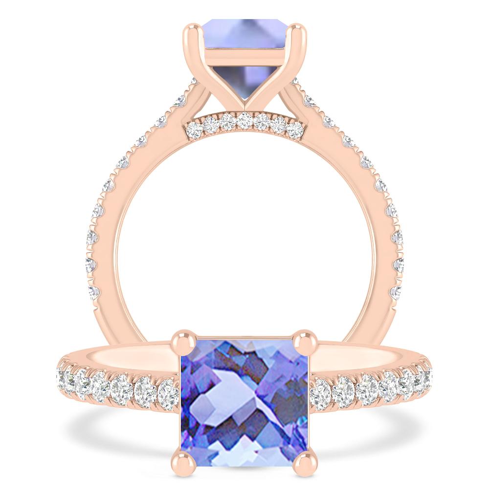 Rose Gold - Tanzanite