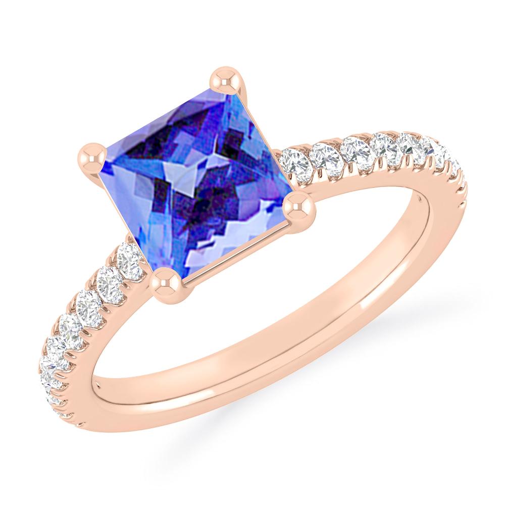 Rose Gold - Tanzanite