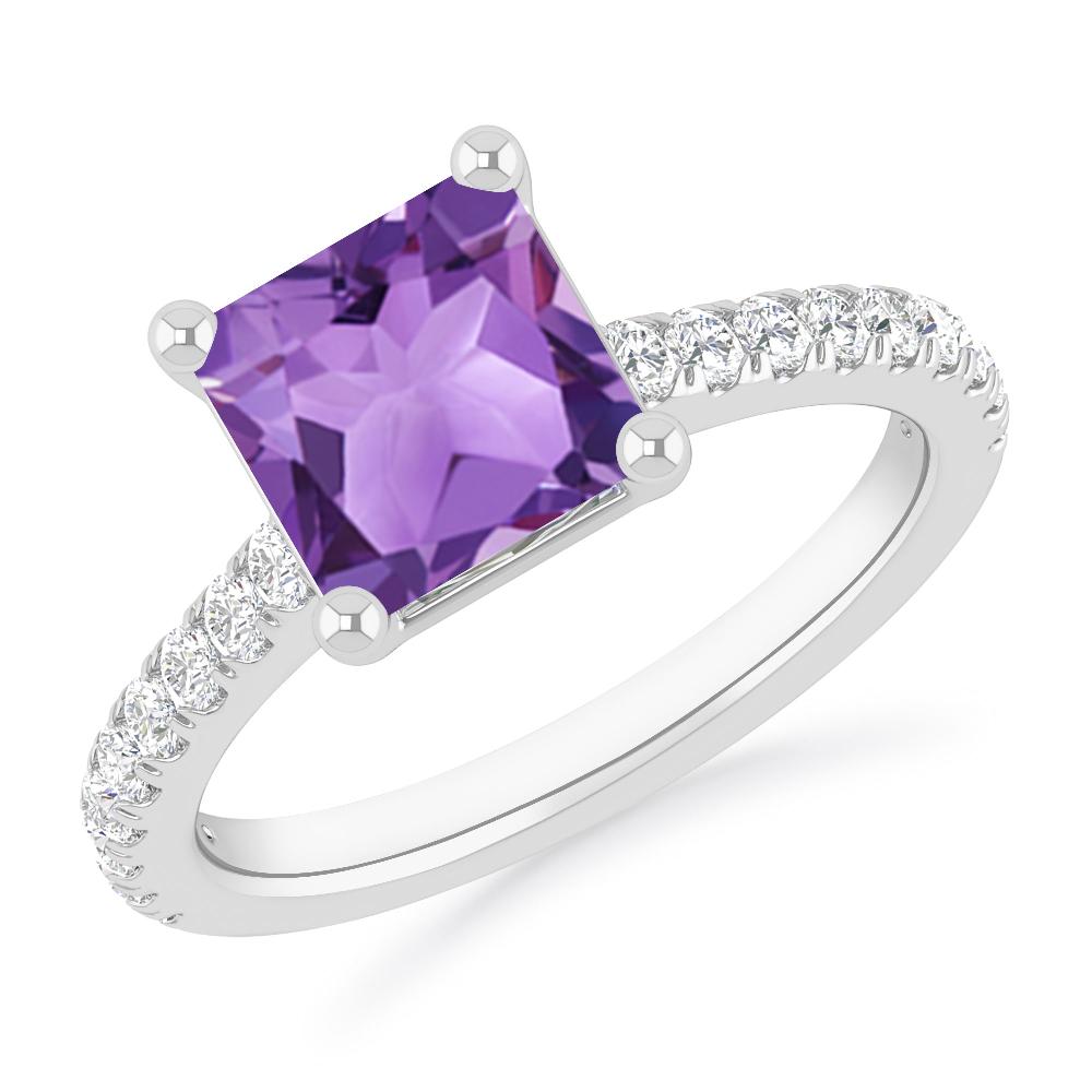 White Gold - Amethyst