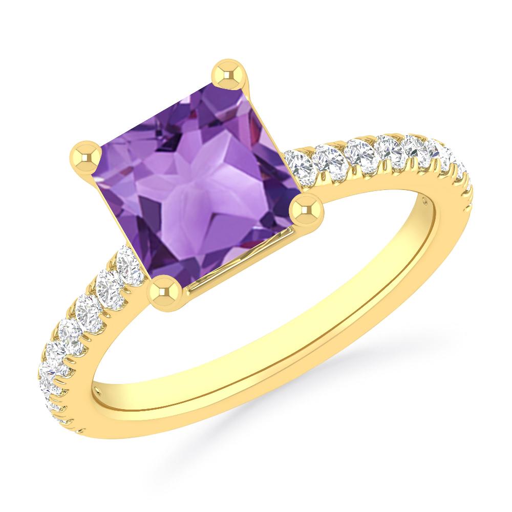 Yellow Gold - Amethyst