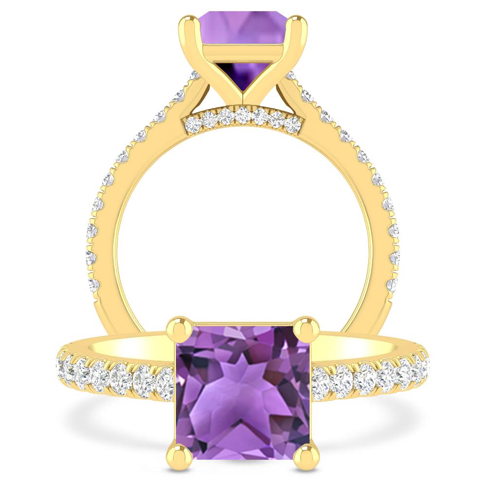 Yellow Gold - Amethyst