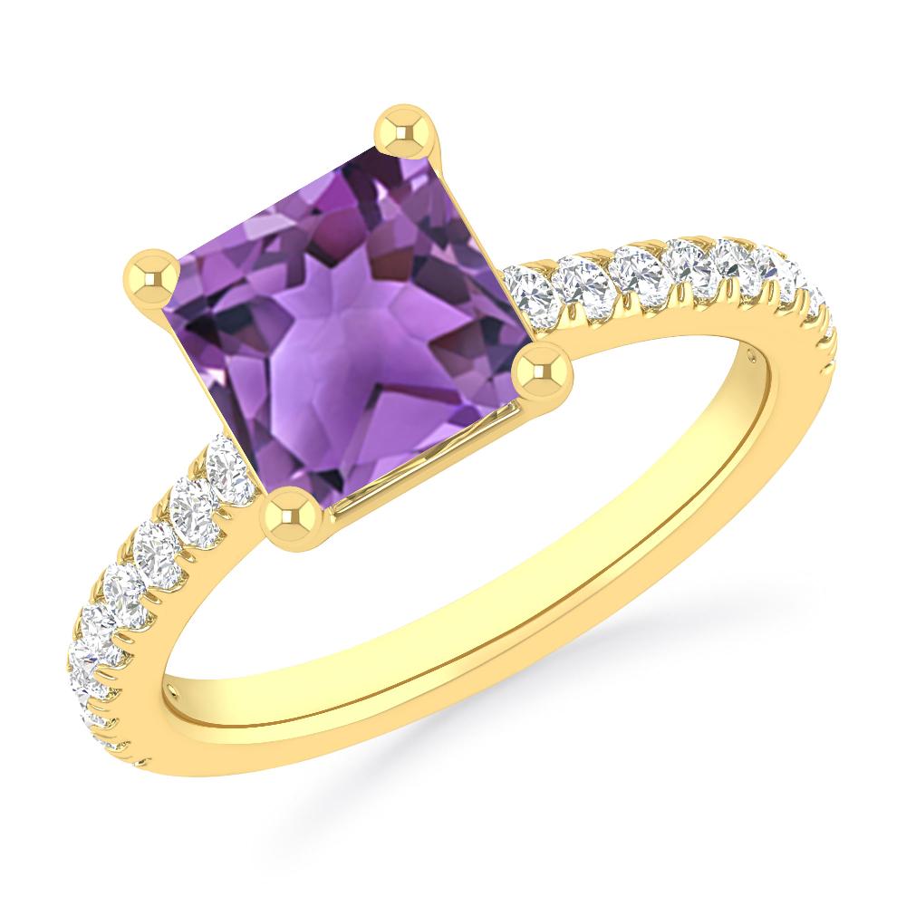 Yellow Gold - Amethyst