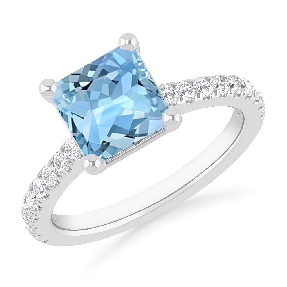 White Gold - Aquamarine