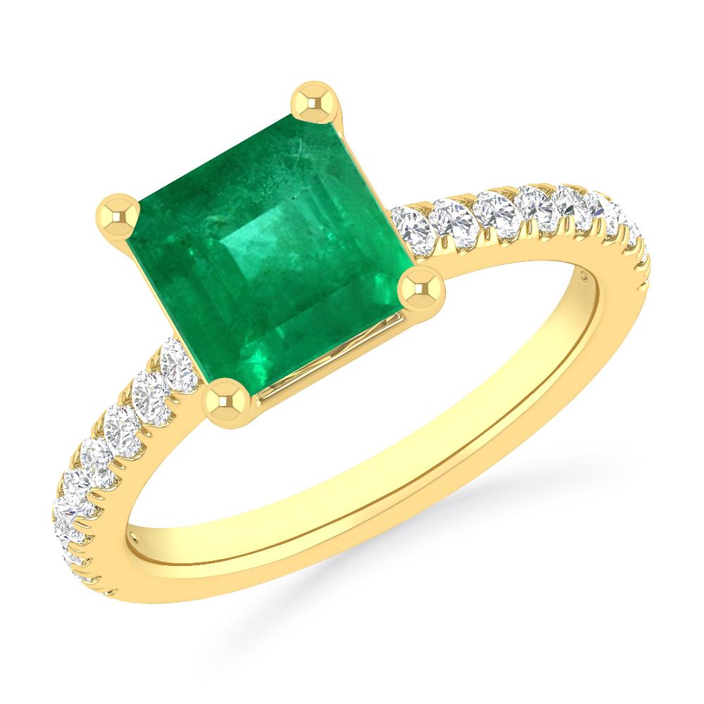 Yellow Gold - Emerald