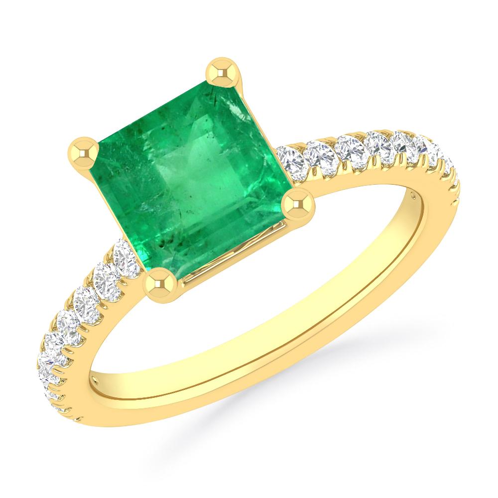 Yellow Gold - Emerald