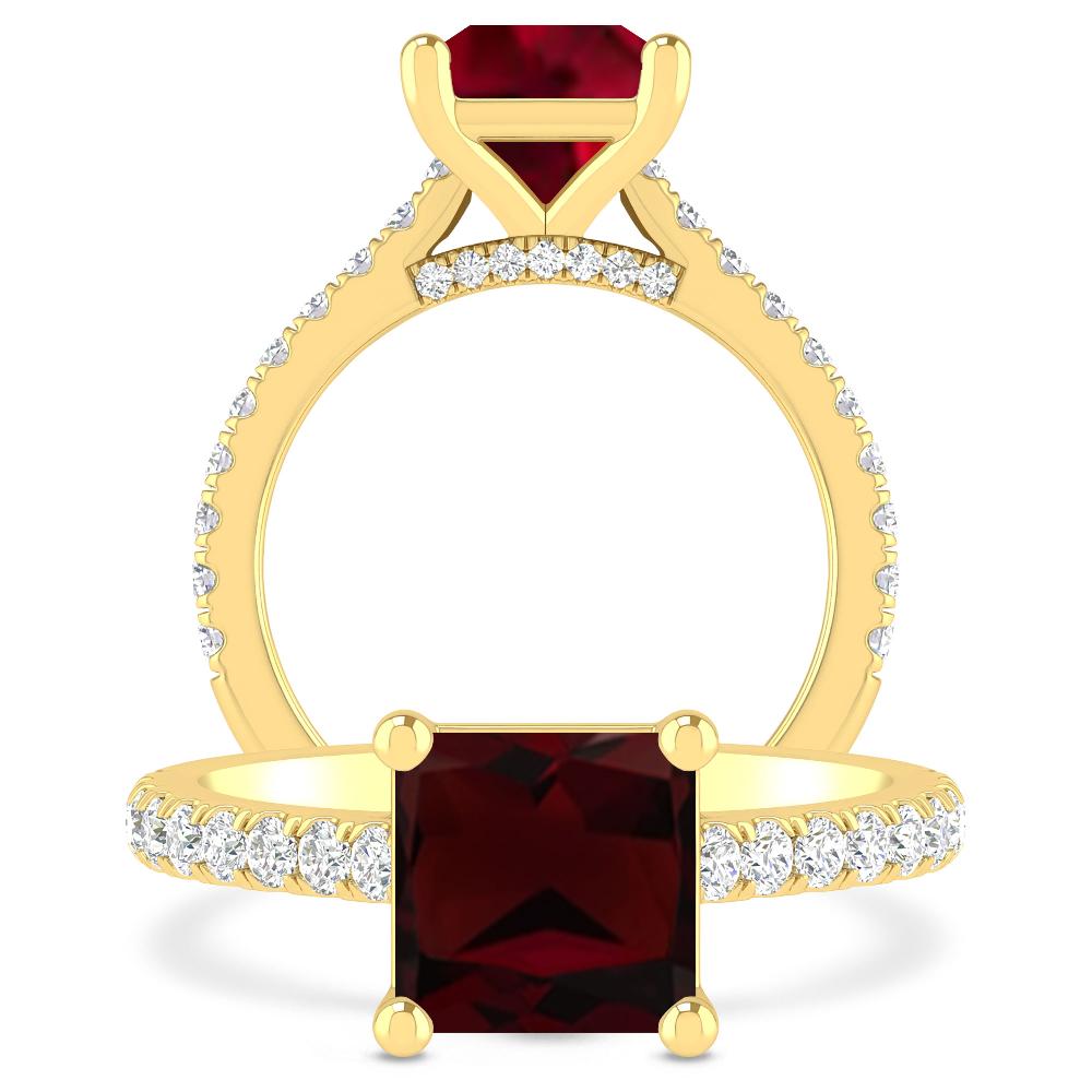 Yellow Gold - Garnet