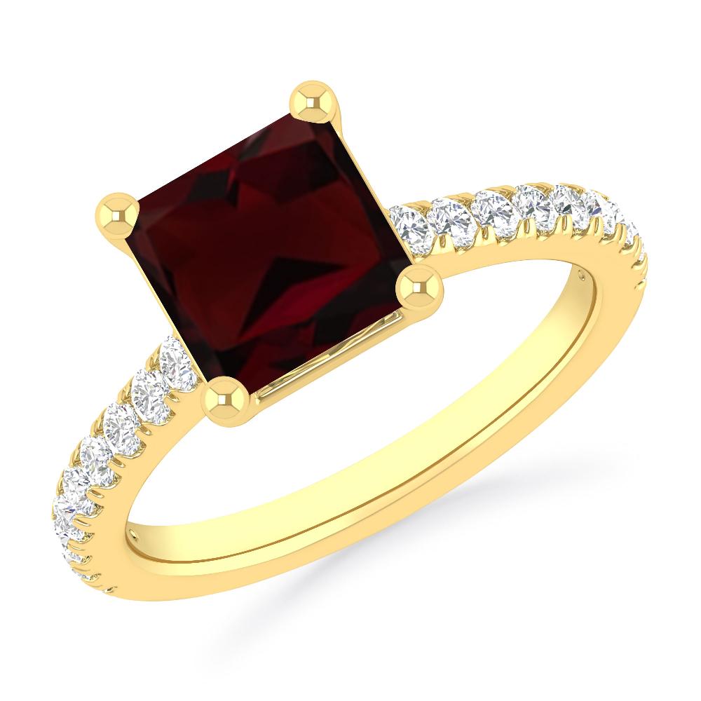 Yellow Gold - Garnet