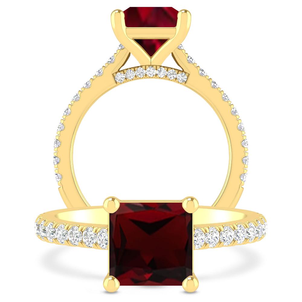 Yellow Gold - Garnet