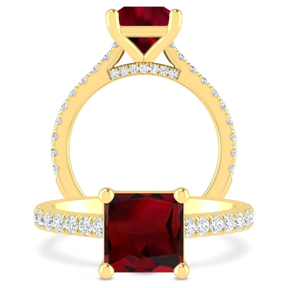 Yellow Gold - Garnet