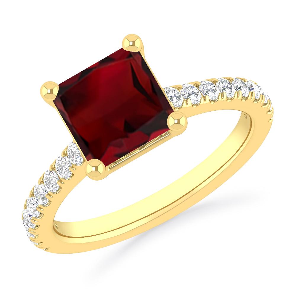 Yellow Gold - Garnet