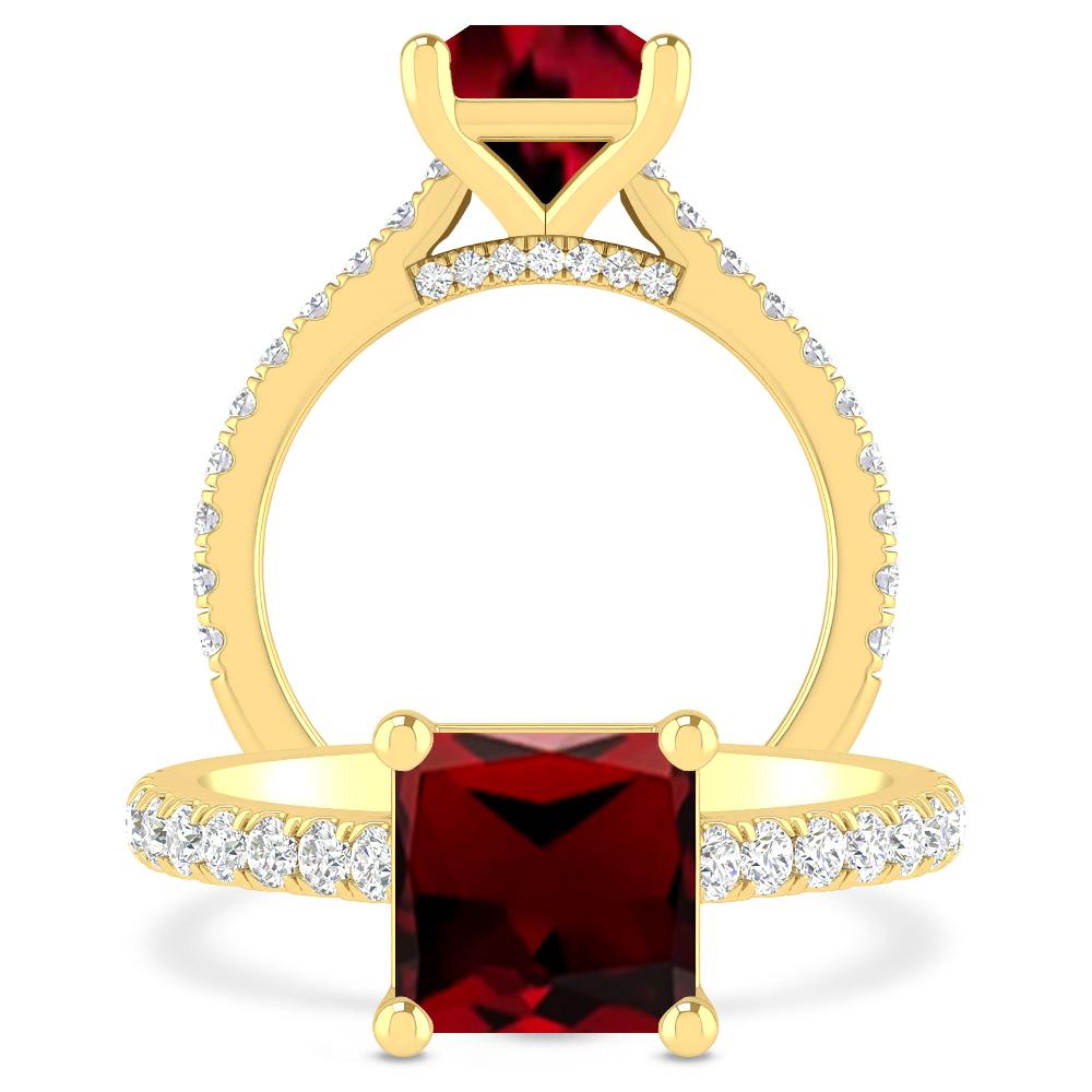 Yellow Gold - Garnet