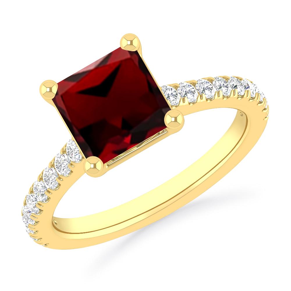 Yellow Gold - Garnet