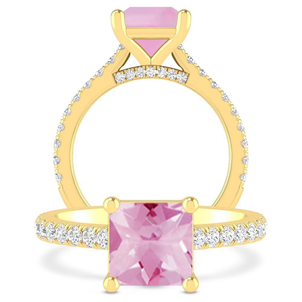 Yellow Gold - Pink Tourmaline