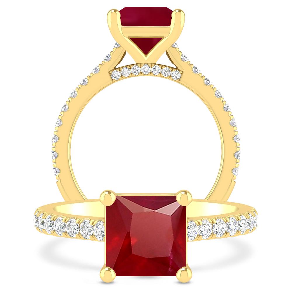 Yellow Gold - Ruby