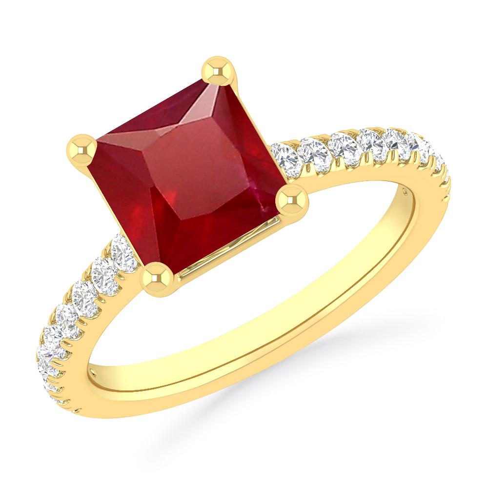 Yellow Gold - Ruby