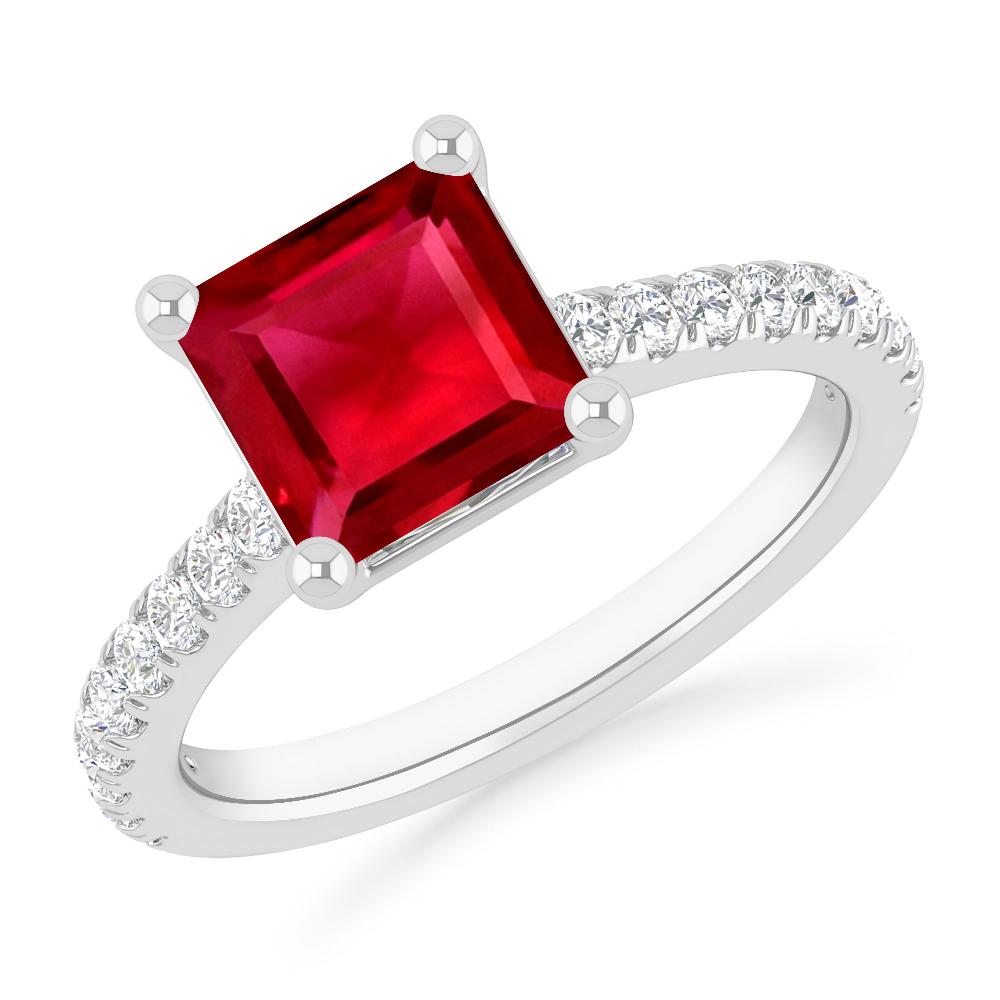 White Gold - Ruby