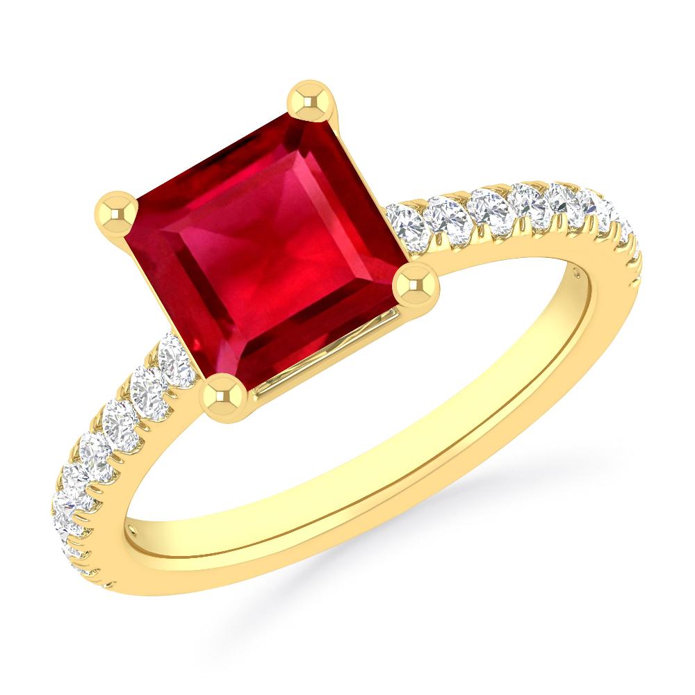 Yellow Gold - Ruby