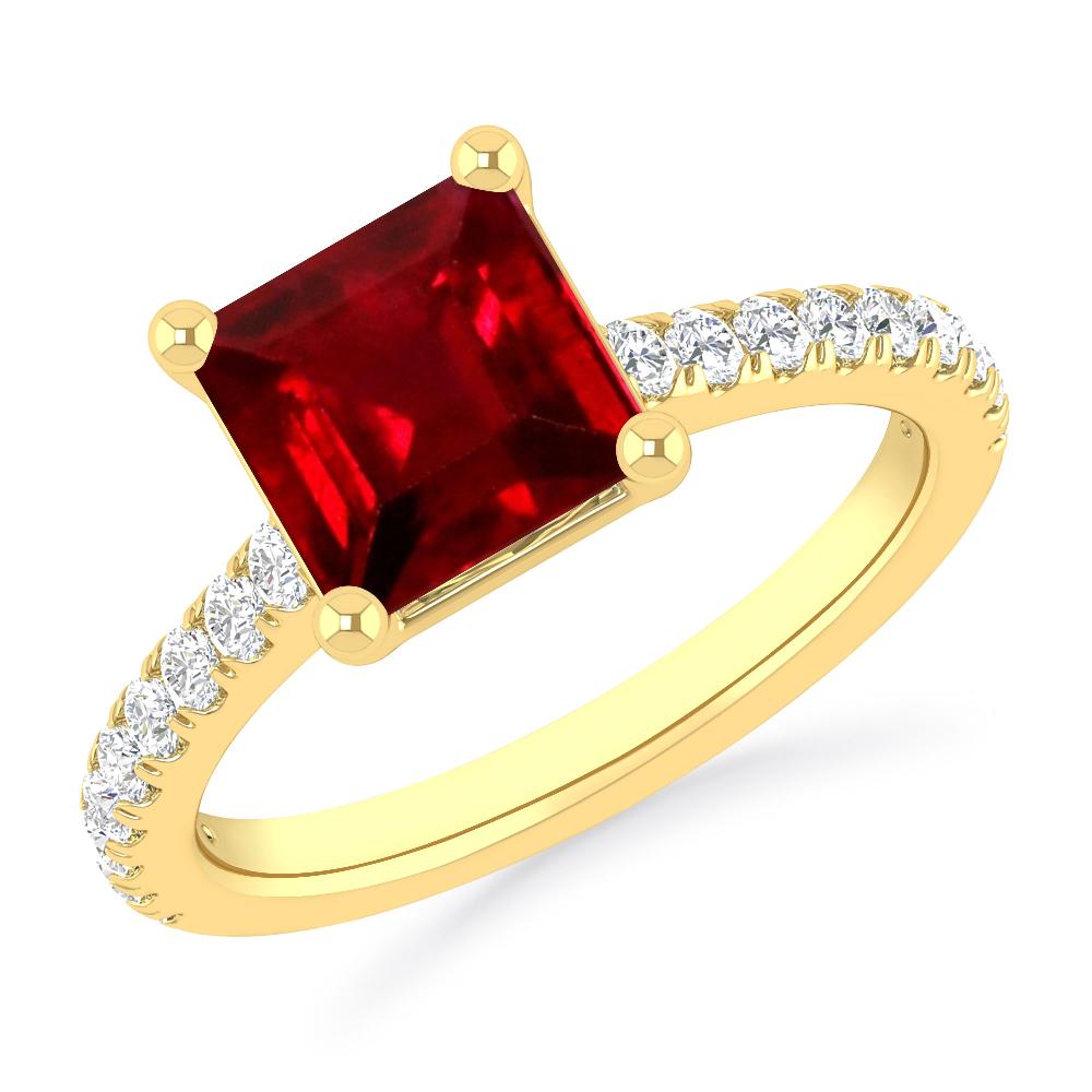 Yellow Gold - Ruby