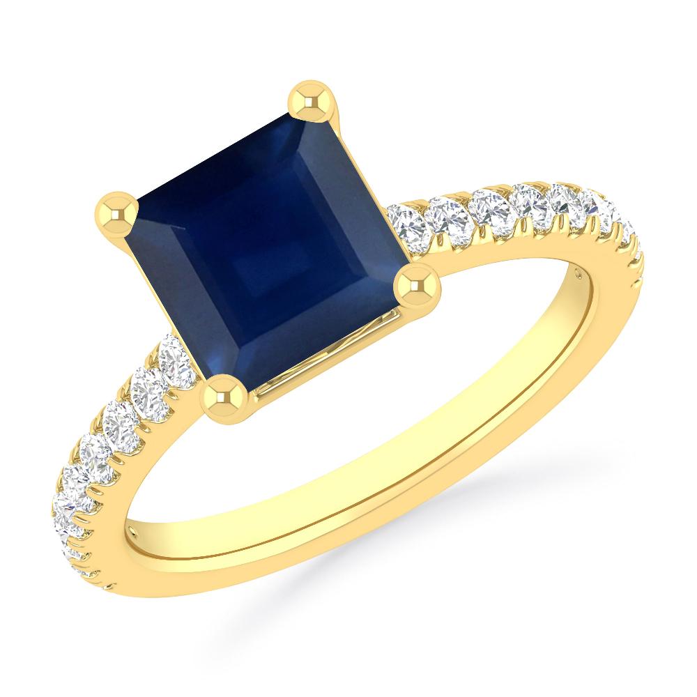 Yellow Gold - Sapphire