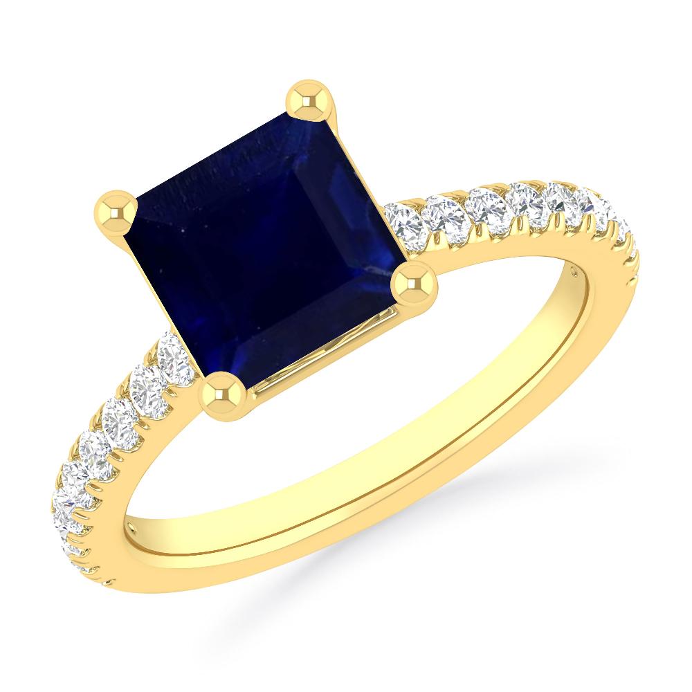 Yellow Gold - Sapphire