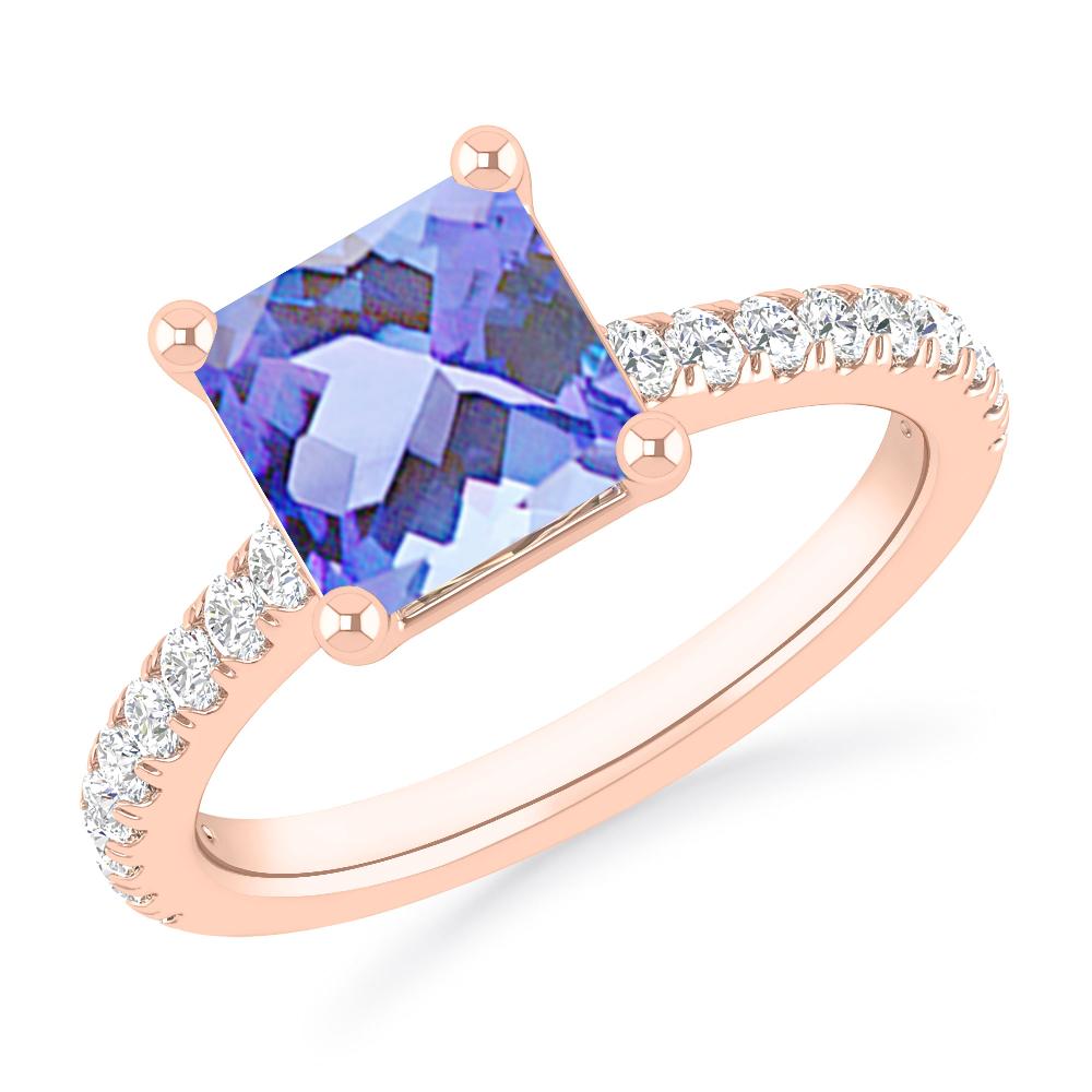 Rose Gold - Tanzanite