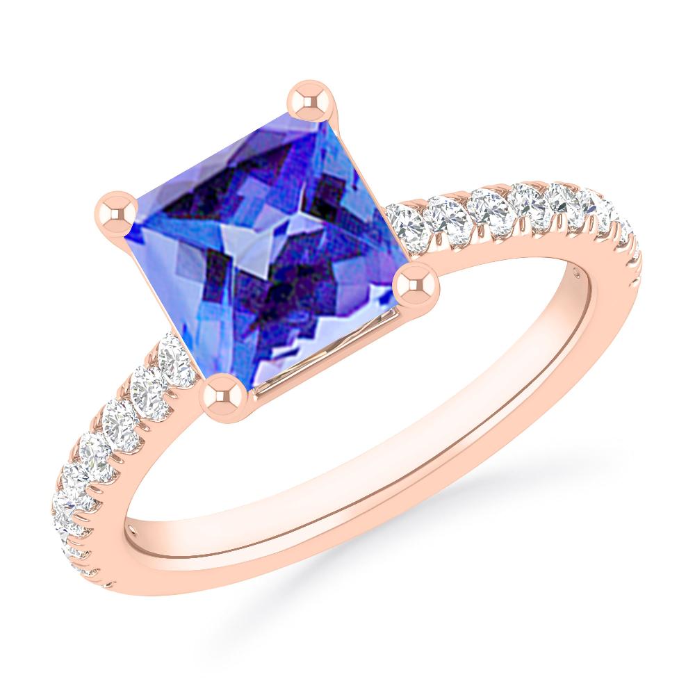 Rose Gold - Tanzanite