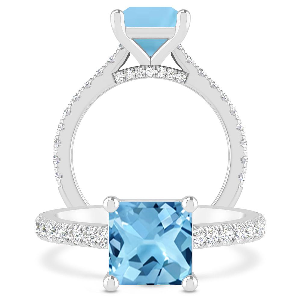 White Gold - Blue Topaz