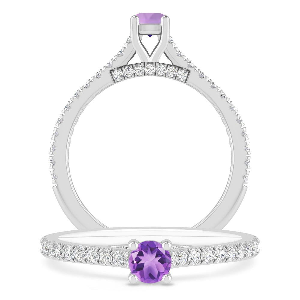 White Gold - Amethyst