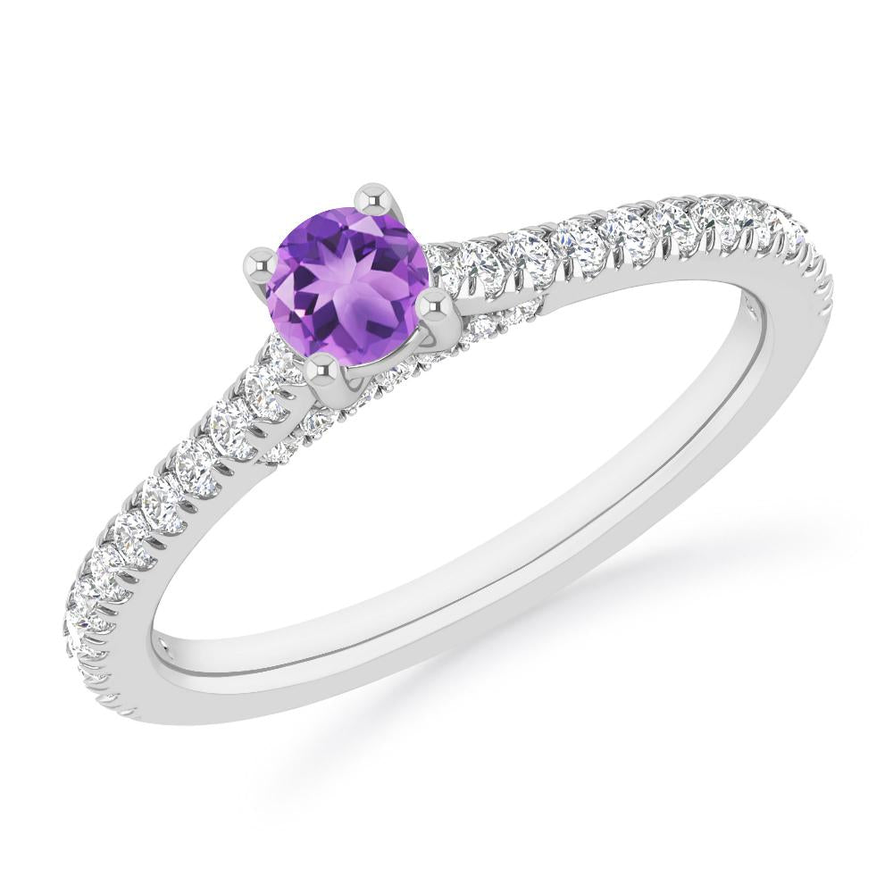 White Gold - Amethyst