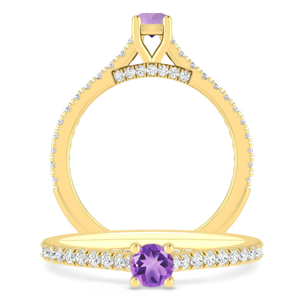 Yellow Gold - Amethyst