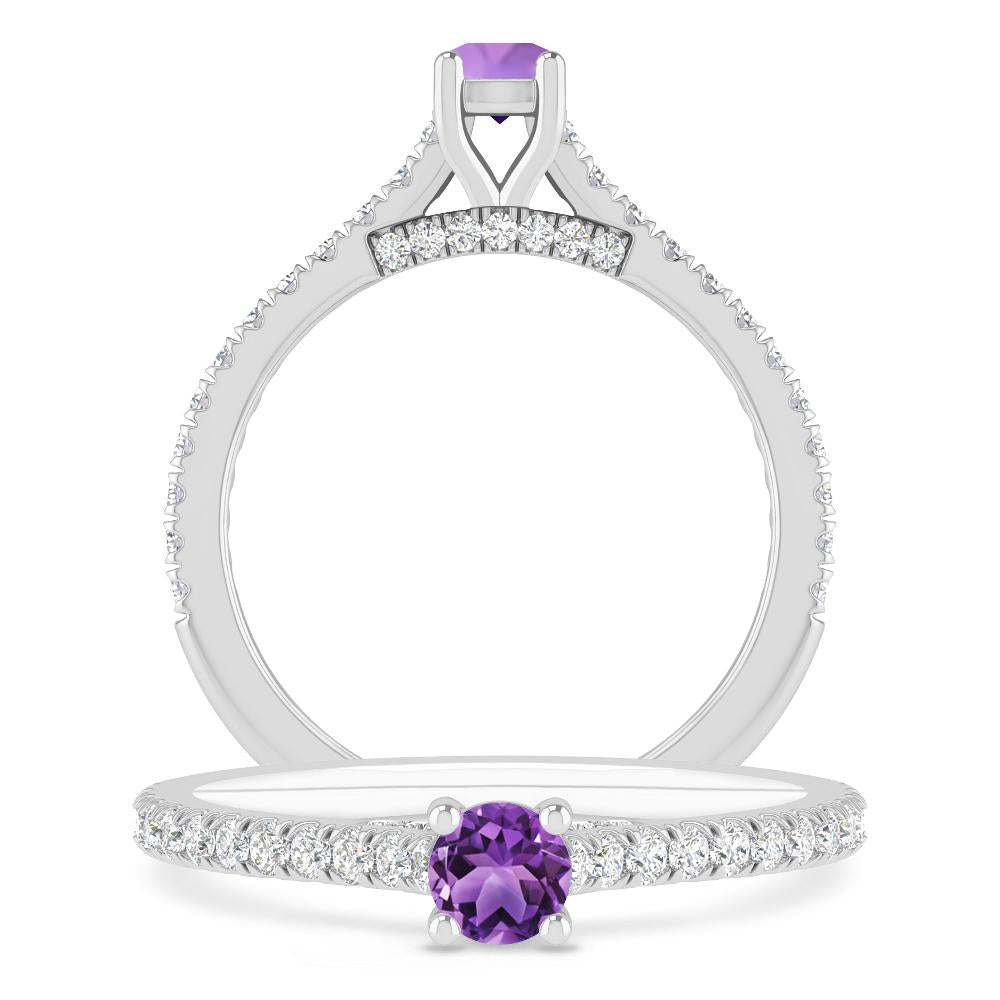 White Gold - Amethyst