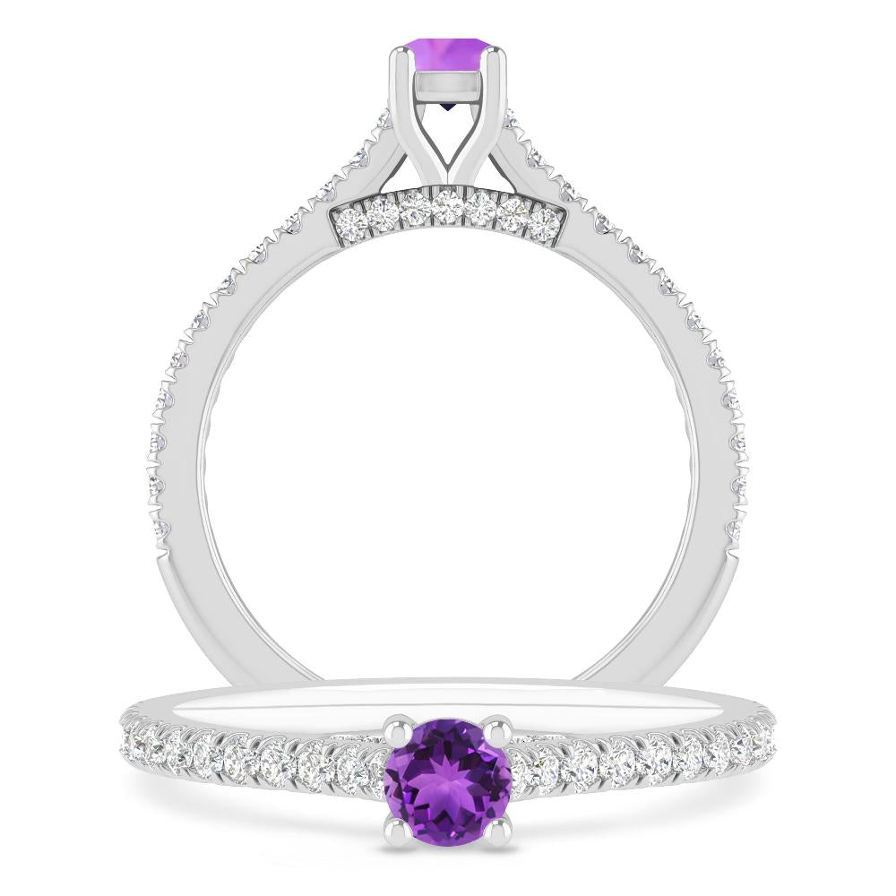 White Gold - Amethyst