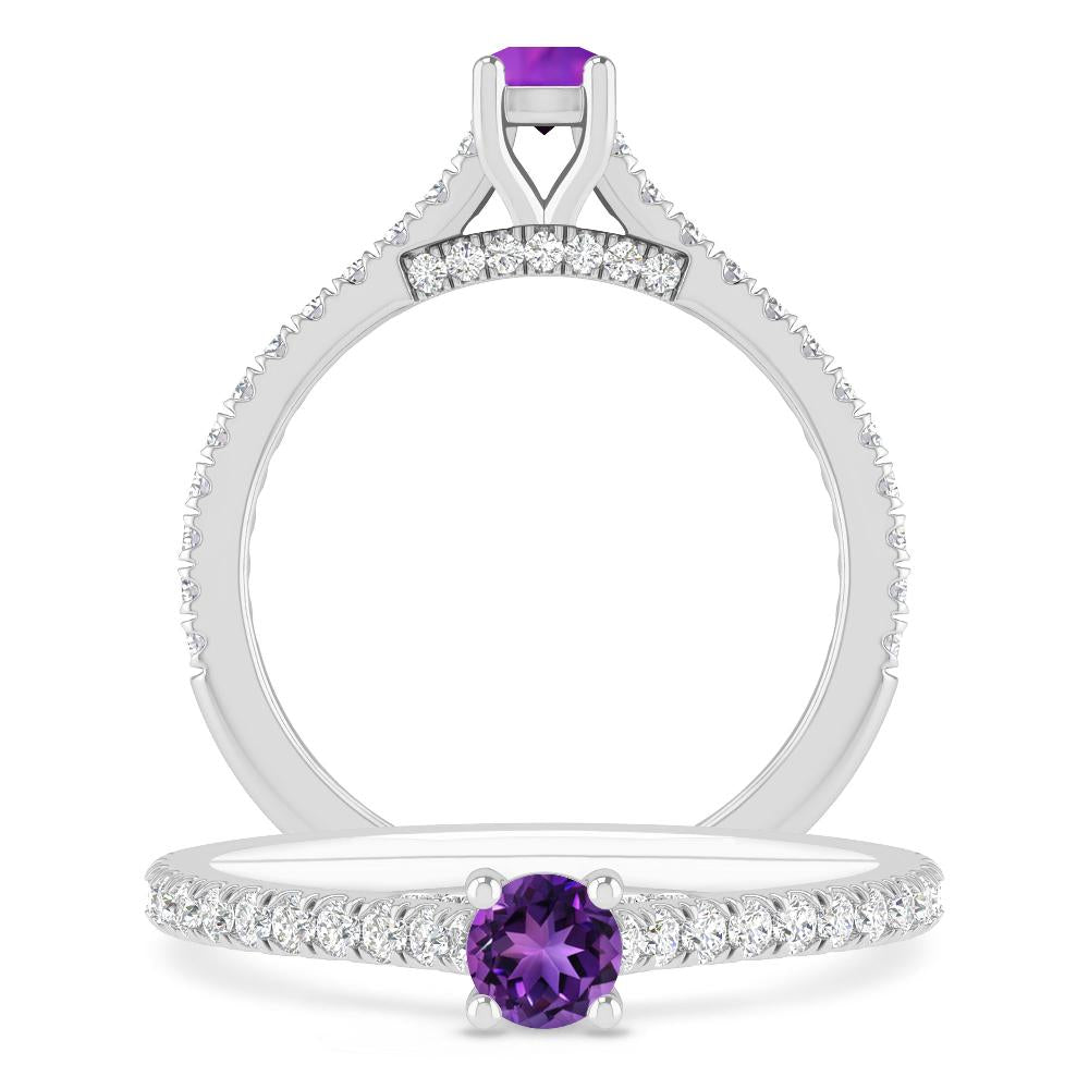 White Gold - Amethyst