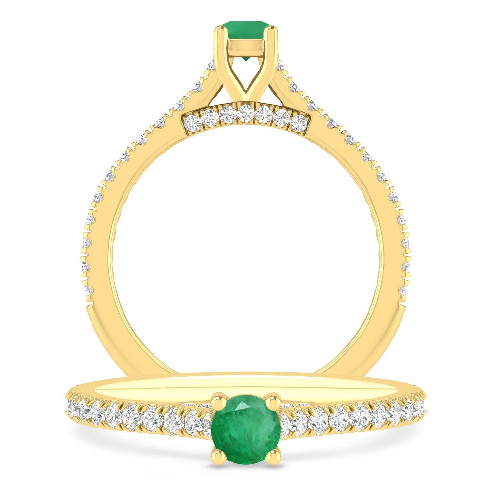 Yellow Gold - Emerald