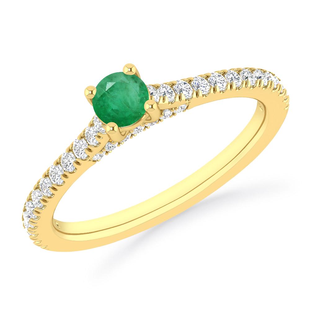 Yellow Gold - Emerald