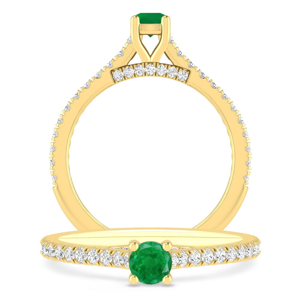 Yellow Gold - Emerald