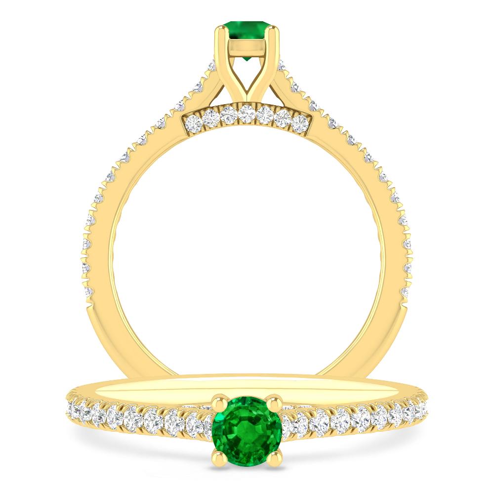 Yellow Gold - Emerald