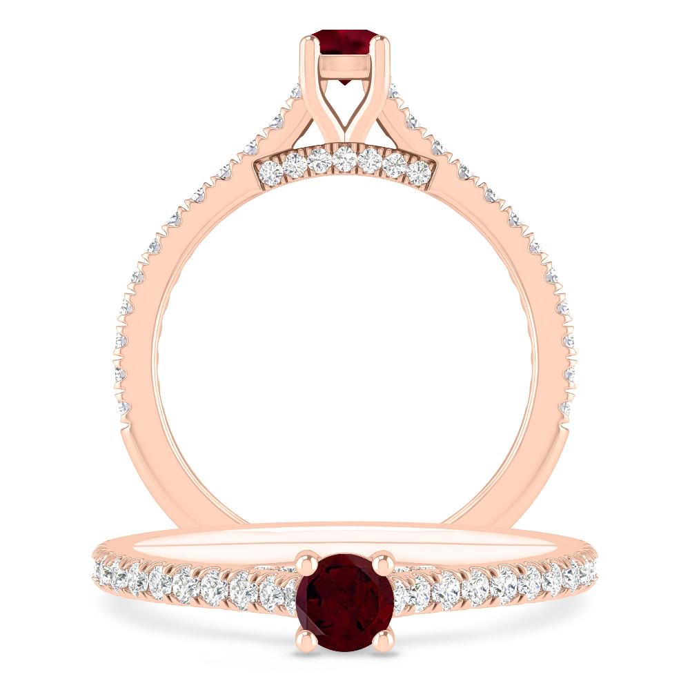 Rose Gold - Garnet