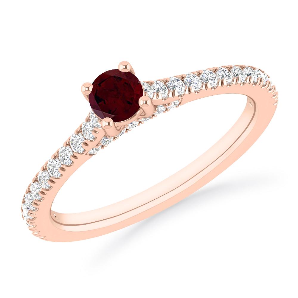 Rose Gold - Garnet